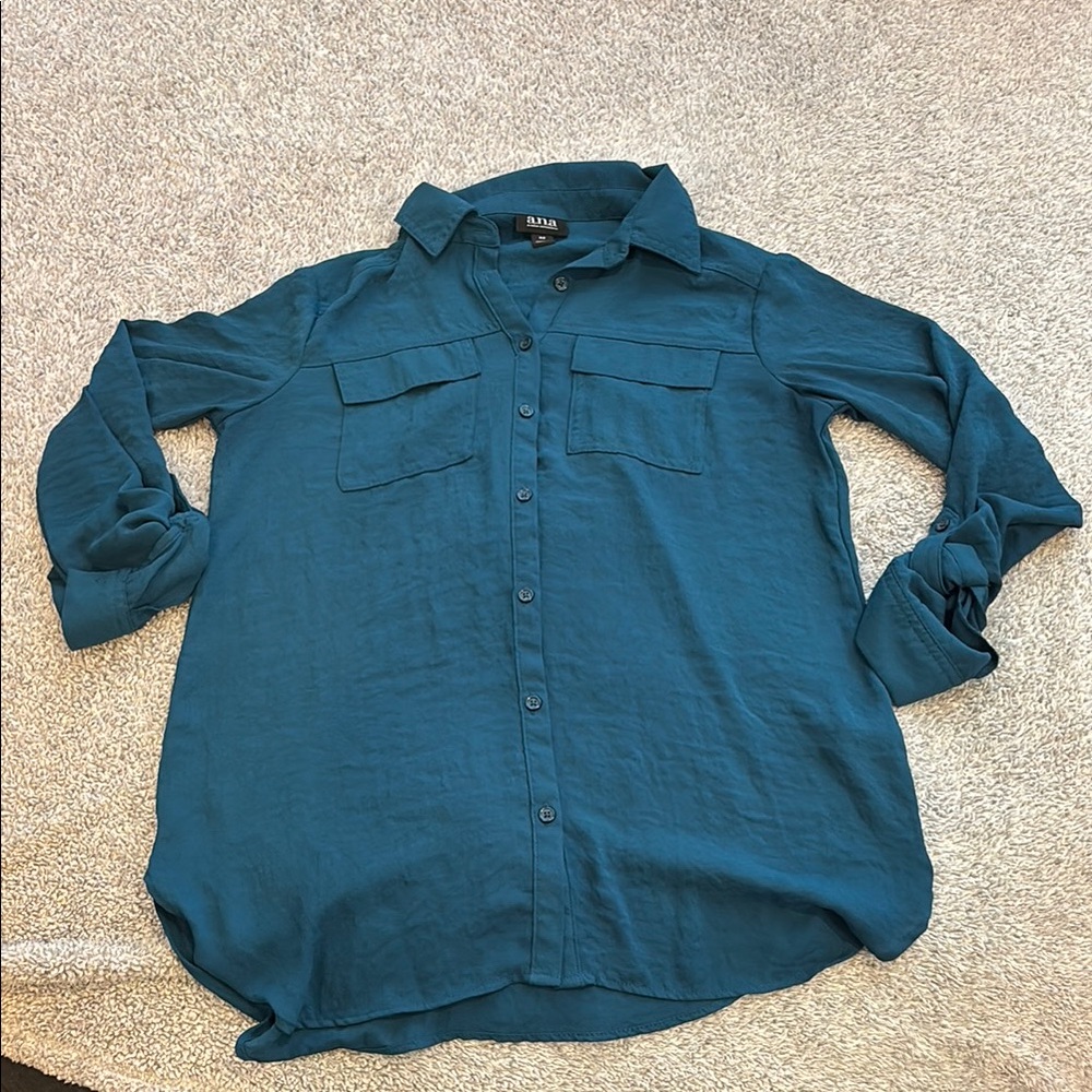 a.n.a Teal Casual Shirt